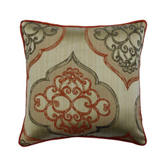 Orange Damask Galore Throw Pillow Cover