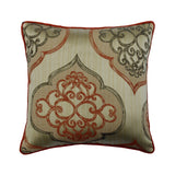 Orange Damask Galore Decorative Euro Sham