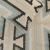 Aztec Armour - Cotton Blue & Ivory Decorative Bed Runner and Cushion Cover