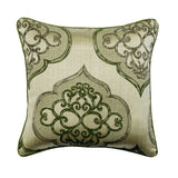 Green Damask Galore Throw Cushion Cover