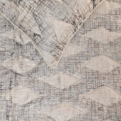 Graphitti Grey - Jacquard Grey Decorative Bed Runner and Cushion Cover