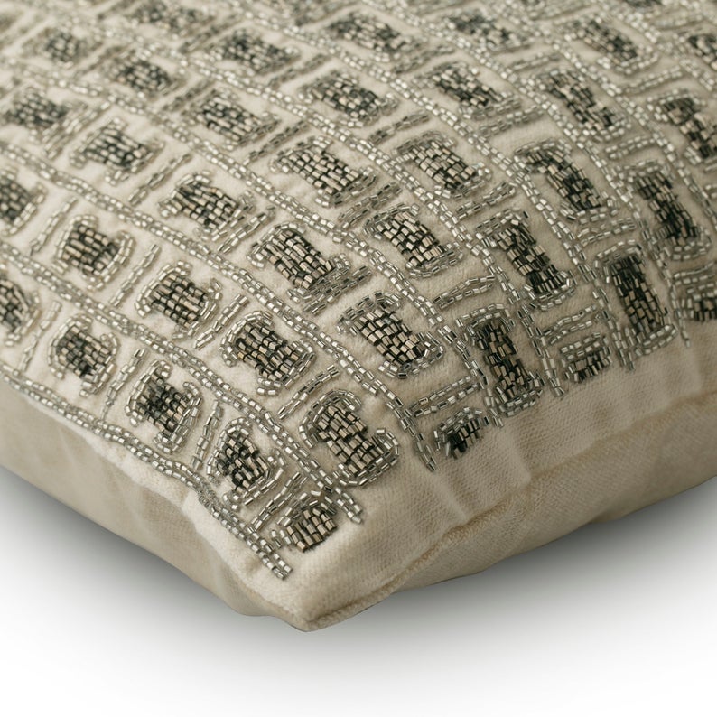 Silver Brick Alley Throw Cushion Cover