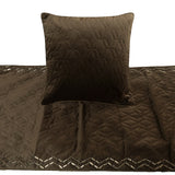 Brown Diamond Symphony Decorative Bed Runner and Cushion Cover