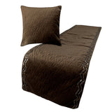 Brown Diamond Symphony Decorative Bed Runner and Cushion Cover