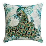 Art Nouveau Peacock Throw Pillow Cover