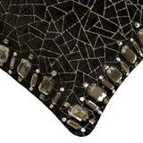 Crystal Black Mosaic Throw Cushion Cover