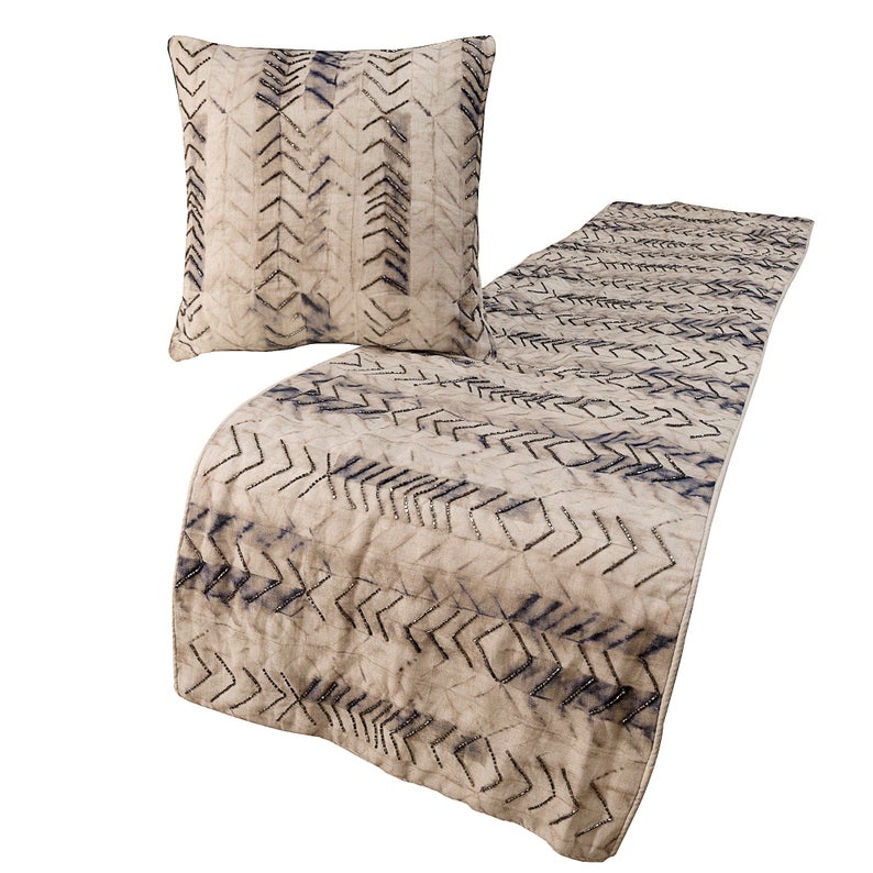 Tie Dye Chevy Decorative Bed Runner with Cushion Cover