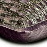 Dark Dazzler - Purple Velvet Throw Pillow Cover