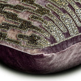 Dark Dazzler - Purple Velvet Throw Cushion Cover