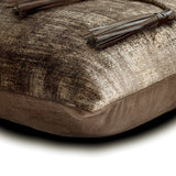 Tassel And Gold - Gold Velvet Suede Lumbar Pillow Cover