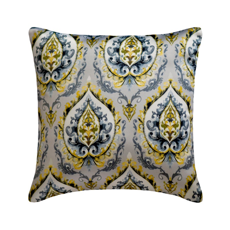 Fiery Damask Throw Cushion Cover