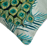 Art Nouveau Peacock Throw Pillow Cover