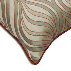 Orange Dusk - Orange Jacquard Throw Pillow Cover