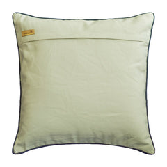 Moroccan Flavor - Navy Blue & Ivory Jacquard Throw Cushion Cover