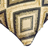 Moroccan Flavor - Navy Blue & Ivory Jacquard Throw Cushion Cover