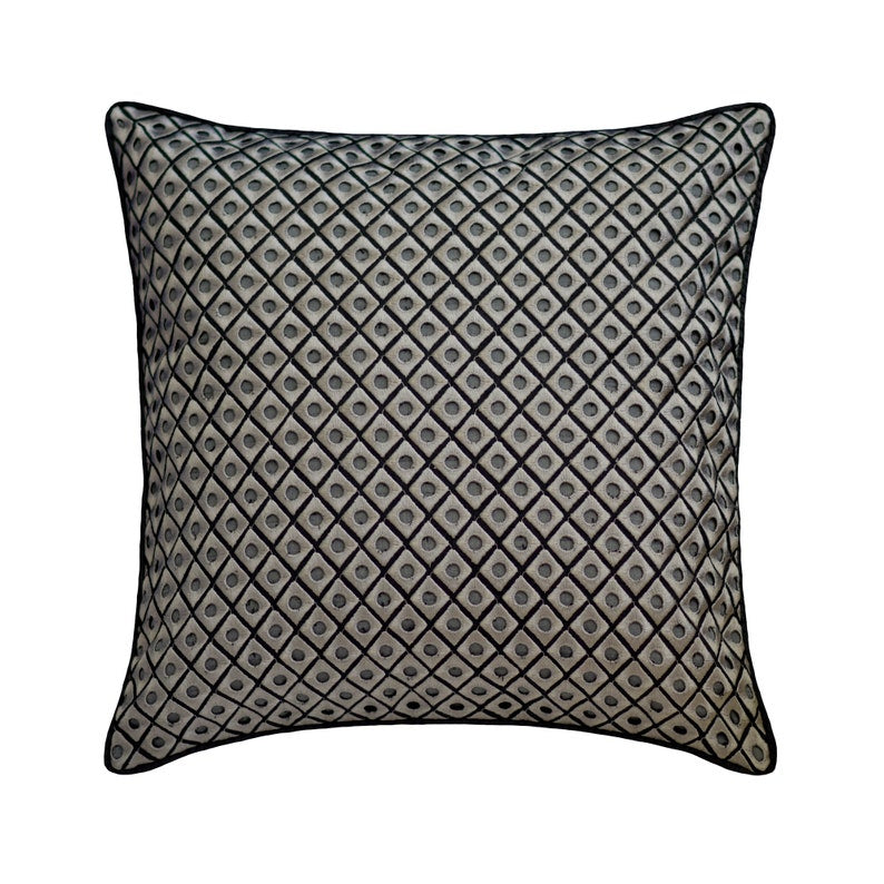 Grey Dots Boudoir Throw Cushion Cover