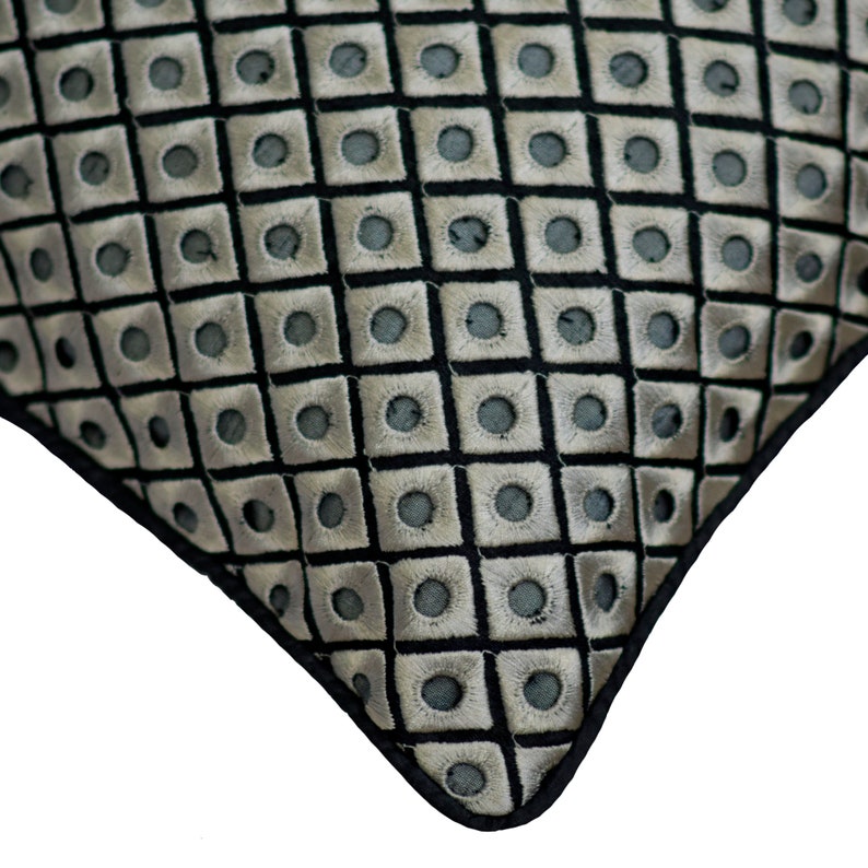 Grey Dots Boudoir Throw Cushion Cover