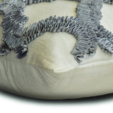 Quilling Grey - Grey Linen Throw Pillow Cover