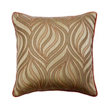 Gold Dusk - Gold Jacquard Throw Pillow Cover