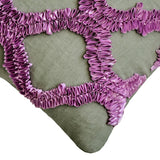 Quilling Purple - Purple Linen Throw Cushion Cover