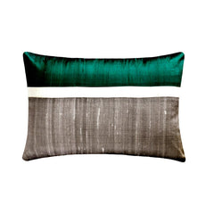 Plush Orange Silk - Orange Silk Lumbar Pillow Cover