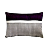 Plush Purple Silk Lumbar Pillow Cover