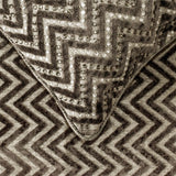 Grey Crystal Chevy Decorative Bed Runner and Cushion Cover