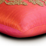 Damask Silk Pink Throw Pillow Cover