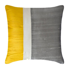 Splendour Blue - Blue & Grey Silk Throw Cushion Cover