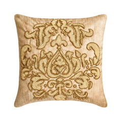 Aureate Whisper - White Velvet Suede Throw Pillow Cover