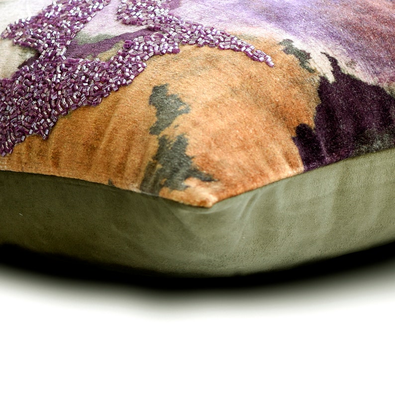 Purple Abstraction Lumbar Pillow Cover