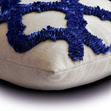 Quilling Blue Throw Cushion Cover