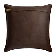 Brown Leather Weave Throw Pillow Cover