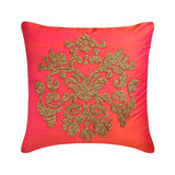 Damask Silk Pink Throw Cushion Cover