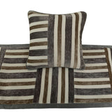 Striation Decorative Bed Runner and Cushion Cover