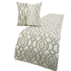 Ivory Delicacy Decorative Bed Runner and Cushion Cover
