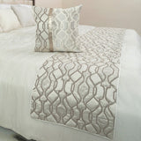 Ivory Delicacy Decorative Bed Runner and Cushion Cover