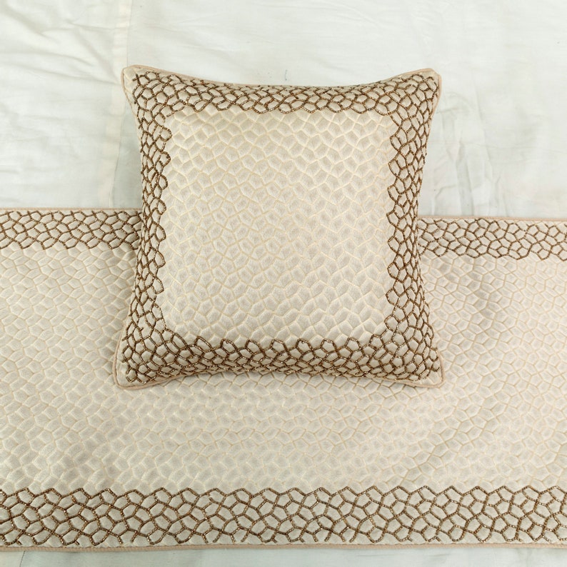 Tessellation Decorative Bed Runner and Cushion Cover