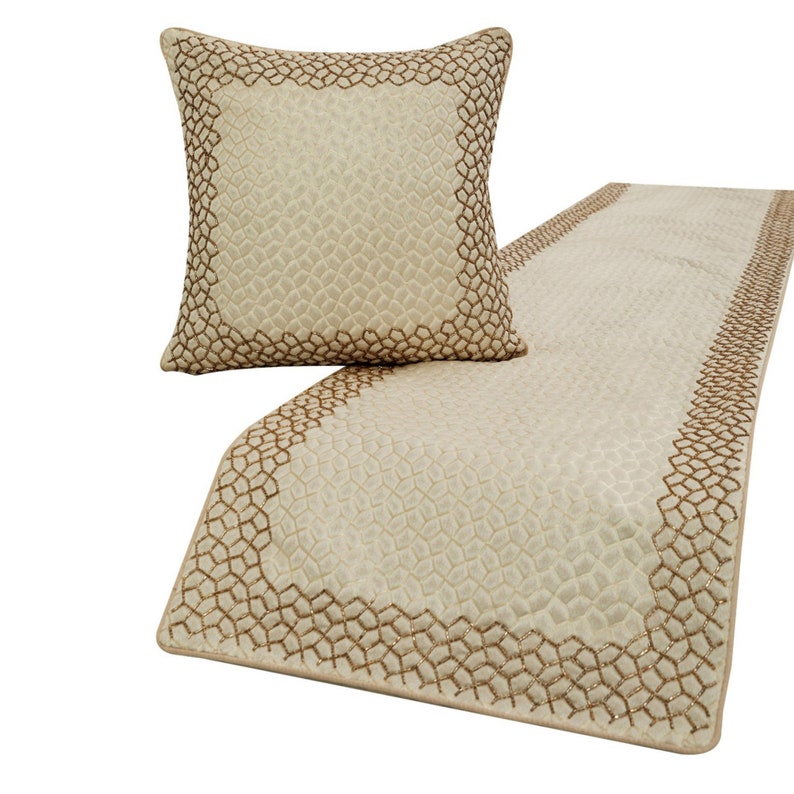 Tessellation Decorative Bed Runner and Cushion Cover