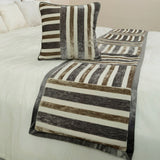 Striation Decorative Bed Runner and Cushion Cover