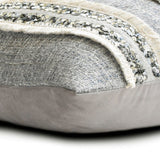 Moroccan Daze - Blue Jacquard Throw Pillow Cover