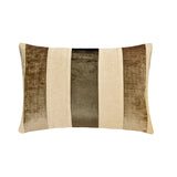 Swathe Beige - Beige Velvet & Linen Lumbar Pillow Cover