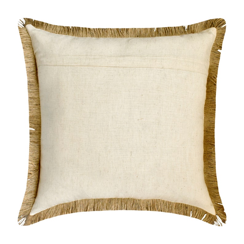 Jute appeal Throw Pillow Cover