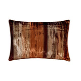 Ombre Play - Brown Velvet Decorative Lumbar  Cushion Cover