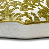 Chartreuse Flowery Decorative Euro Sham