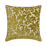 Chartreuse Flowery Decorative Euro Sham