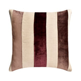 Velvet Band Red - Red Velvet & Linen Throw Cushion Cover