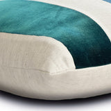 Velvet Band Teal Throw Cushion Cover