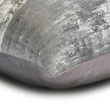 Peach Path - Grey & Peach Suede Lumbar Pillow Cover