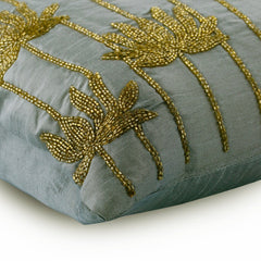 Golden Lotus Throw Cushion Cover